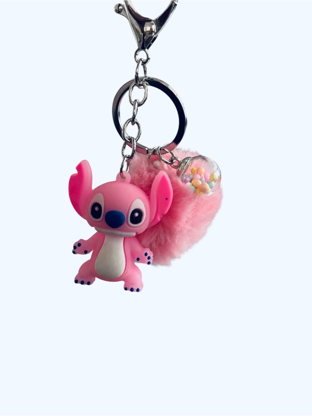 STITCH PINK 3D KEYCHAIN BAG CHARM